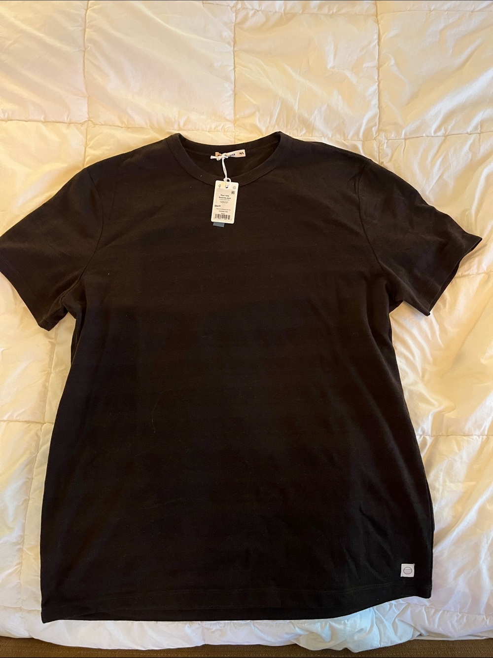 Marine Layer Signature Jacquard Crew Tee Chocolate Torte